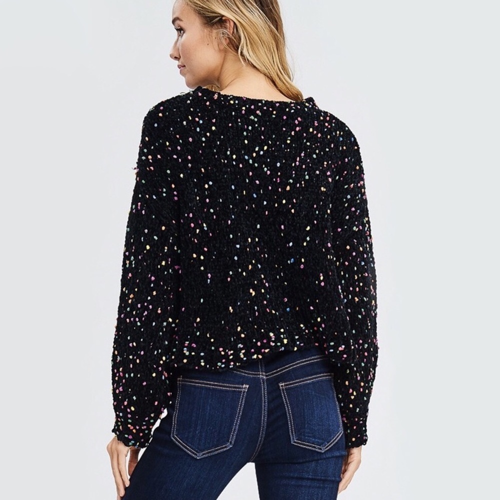 NEW Chenille Confetti Turtleneck Knit Sweater - Picture 6 of 7